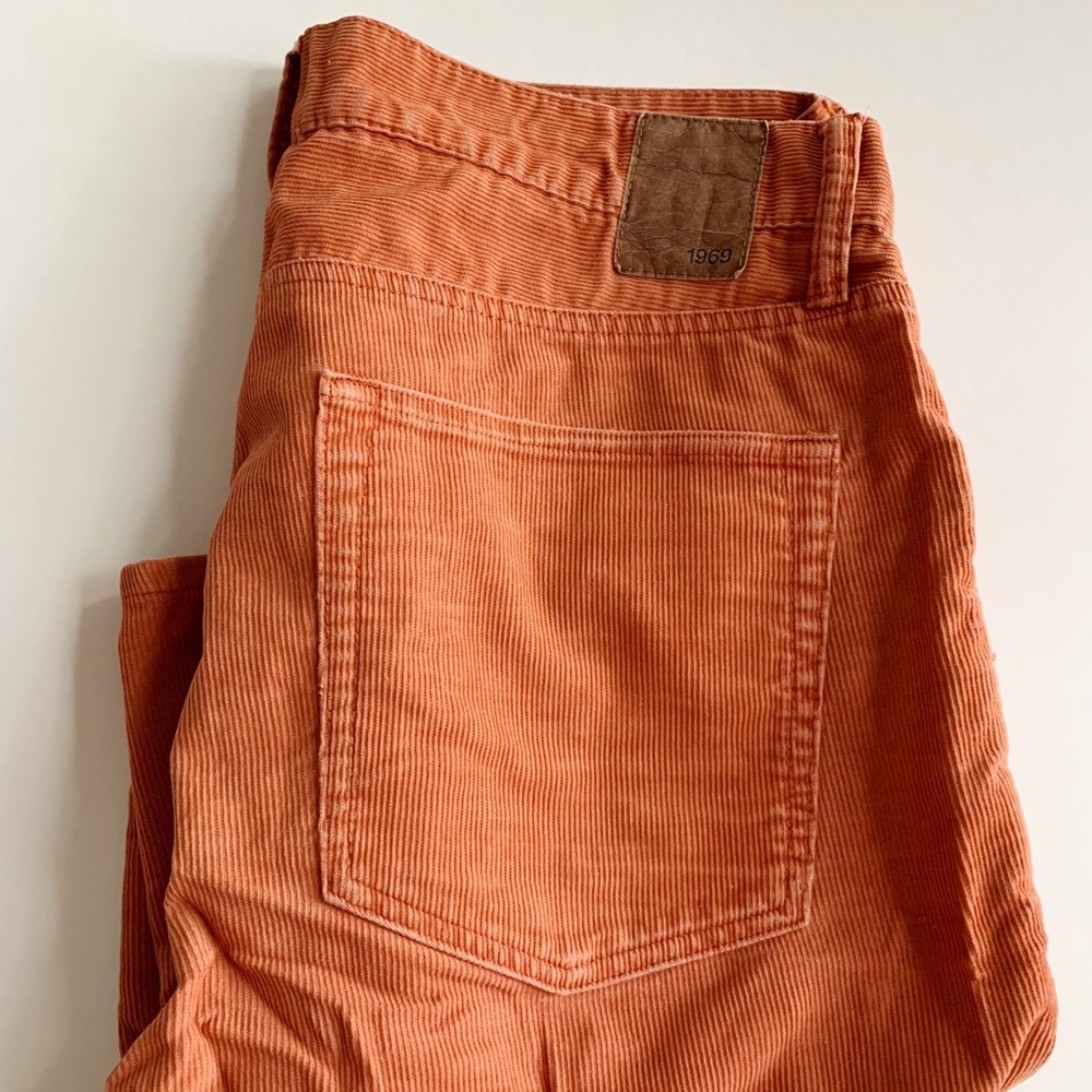 Men GAP Burnt Orange Corduroy Shorts